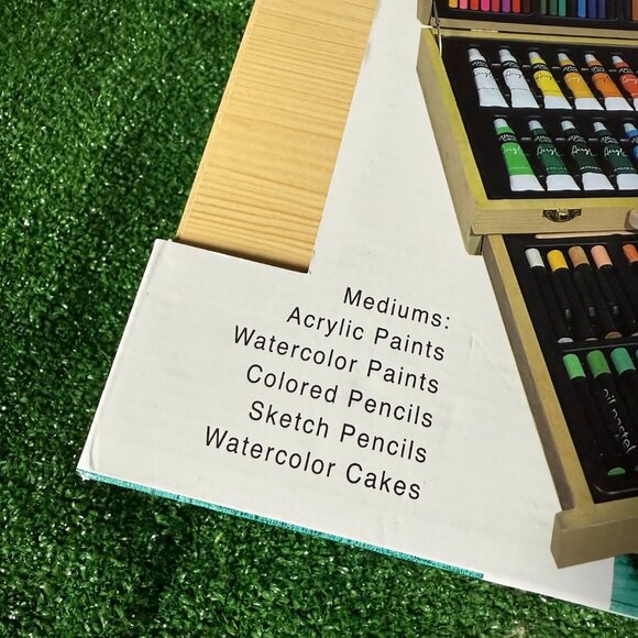 Mixed Media 104-Piece Deluxe Art Set with Wooden Box and Drawing Supplies NEW - Picture 5 of 16